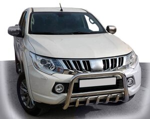 Кенгурятник WT003 (нерж) для Mitsubishi L200 2015-2024 рр