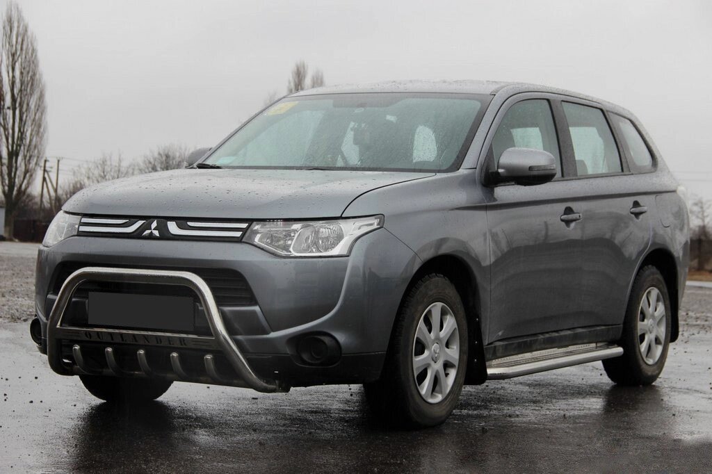 Кенгурятник WT004 (нерж.) для Mitsubishi Outlander 2012-2021 рр від компанії Digital Designs Ukraine - фото 1