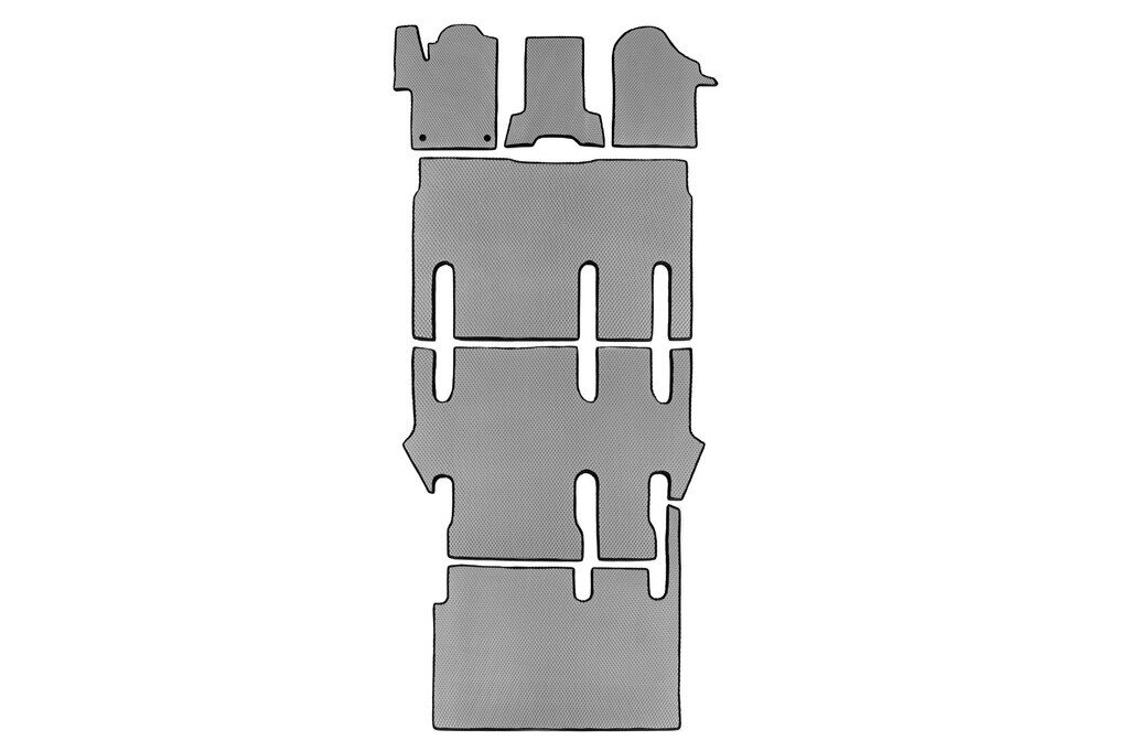 Килимки EVA V-class, ExtraLong 2 бокових (повний салон, 6 килимків) сірі для Mercedes Vito / V-class W447 2014-2024 рр від компанії Digital Designs Ukraine - фото 1