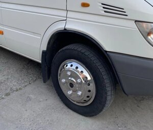 Ковпаки з нержавійки Exclusive V2 (2-котковий) для Mercedes Sprinter W901-905 1995-2006 рр