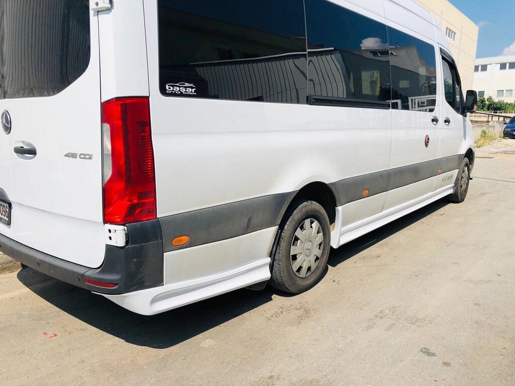 Комплект порогів (під фарбування) L3 - Long для Mercedes Sprinter W907/W910 2018-2024 рр від компанії Digital Designs Ukraine - фото 1