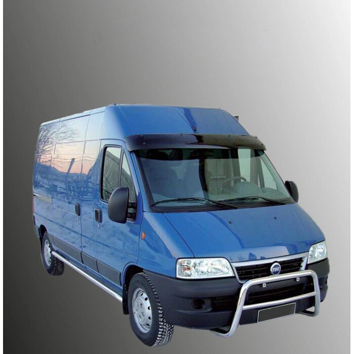 Козирьок на лобове скло (чорний глянець, 5мм) для Fiat Ducato 1995-2006 рр від компанії Digital Designs Ukraine - фото 1