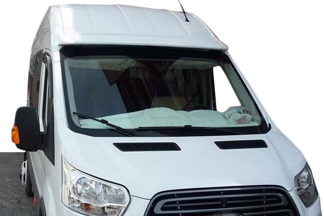 Козирьок на лобове скло V1 (на клей, під фарбування) для Ford Transit 2014-2024 рр від компанії Digital Designs Ukraine - фото 1