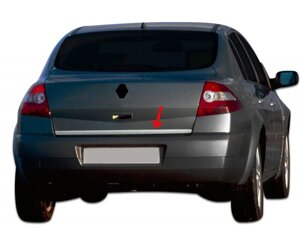 Кромка багажника (нерж.) SD, Carmos - Турецька сталь для Renault Megane II 2004-2009 рр