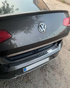 Кромка багажника SD (нерж) Carmos - Турецька сталь для Volkswagen Passat B8 2015-2024 рр