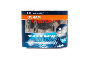 Лампа головного світла Osram H1 55W 64150NBP Night Breaker Plus