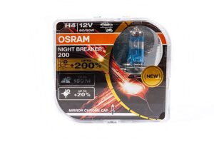 Лампа головного світла Osram H4 60/55W Night Breaker Laser -2024200% 64193NBL200