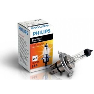 Лампа головного світла Philips H4 60/55W 12342PR Premium -202430%
