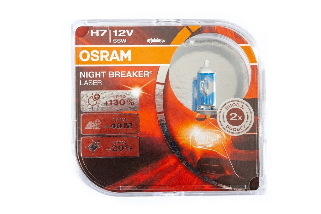 Лампа головного світла Osram H7 55W Night Breaker Laser 130% 64210NBL від компанії Digital Designs Ukraine - фото 1