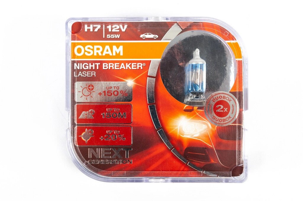 Лампа головного світла Osram H7 55W Night Breaker Laser 150% 64210NL від компанії Digital Designs Ukraine - фото 1