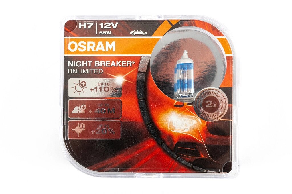 Лампа головного світла Osram H7 55W Night Breaker Unlimited 64210NBU від компанії Digital Designs Ukraine - фото 1