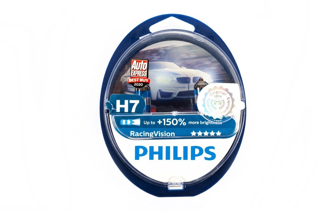 Лампа головного світла Philips H7 55W 12972RV Racing Vision 150% від компанії Digital Designs Ukraine - фото 1