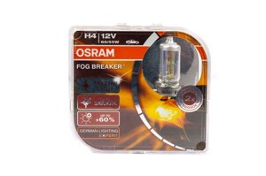Лампи головного світла Osram H4 60/55W Fog Breaker 62193FBR (2 шт)