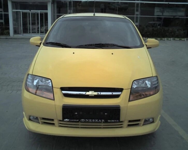 Накладка на передній бампер (під фарбування) для Chevrolet Aveo T200 2002-2008 рр від компанії Digital Designs Ukraine - фото 1