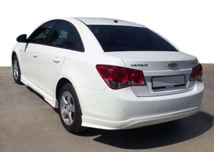 Накладка на задній бампер SD (Meliset, під фарбування) для Chevrolet Cruze 2009-2015 рр