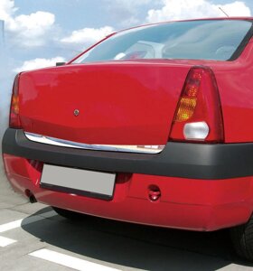 Накладка нижньої кромки кришки багажника (нерж.) для Renault Logan I 2005-2008 рр