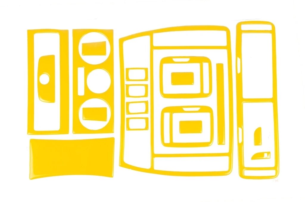 Накладки на панель 1996-2004 (жовтий колір) для Volkswagen Passat B5 років від компанії Digital Designs Ukraine - фото 1