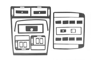 Накладки на панель (2000-2010) Карбон для Volkswagen Sharan рр