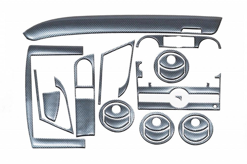 Накладки на панель (великий комплект) Карбон для Chevrolet Aveo T250 2005-2011 рр від компанії Digital Designs Ukraine - фото 1