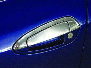 Накладки на дверні ручки з верхньою частиною (4 дверні., Нерж) Carmos - Турецька сталь для Fiat Punto Grande/EVO