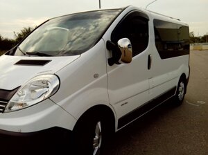 Накладки на дзеркала (2 шт, пласт) Хромований пластик для Renault Trafic 2001-2015 рр