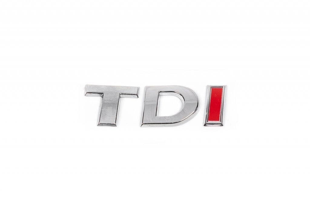 Напис Tdi (косою шрифт) TD - хром, I - червона для Volkswagen Golf 7/E-Golf від компанії Digital Designs Ukraine - фото 1