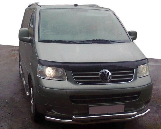 Нижня подвійна губа 60 / 48мм (нерж) 51 на 42 мм для Volkswagen T5 Caravelle 2004-2010 рр від компанії Digital Designs Ukraine - фото 1