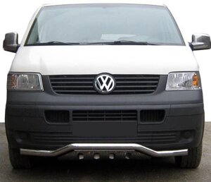 Нижня губа хвиля-гриль ST007-1 (нерж) для Volkswagen T5 Caravelle 2004-2010 рр