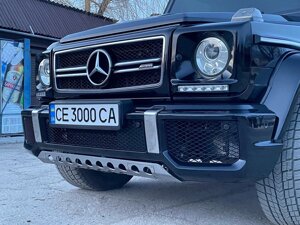 Передній бампер AMG G63/G65 (в зборі) G65 (чорна сітка) для Mercedes G сlass W463 1990-2018рр