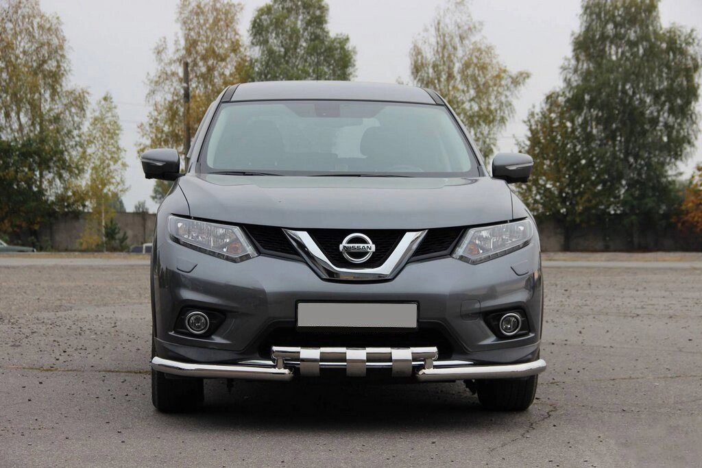 Передній захист ST009-15 (нерж) для Nissan X-trail T32 / Rogue 2014-2021 рр від компанії Digital Designs Ukraine - фото 1