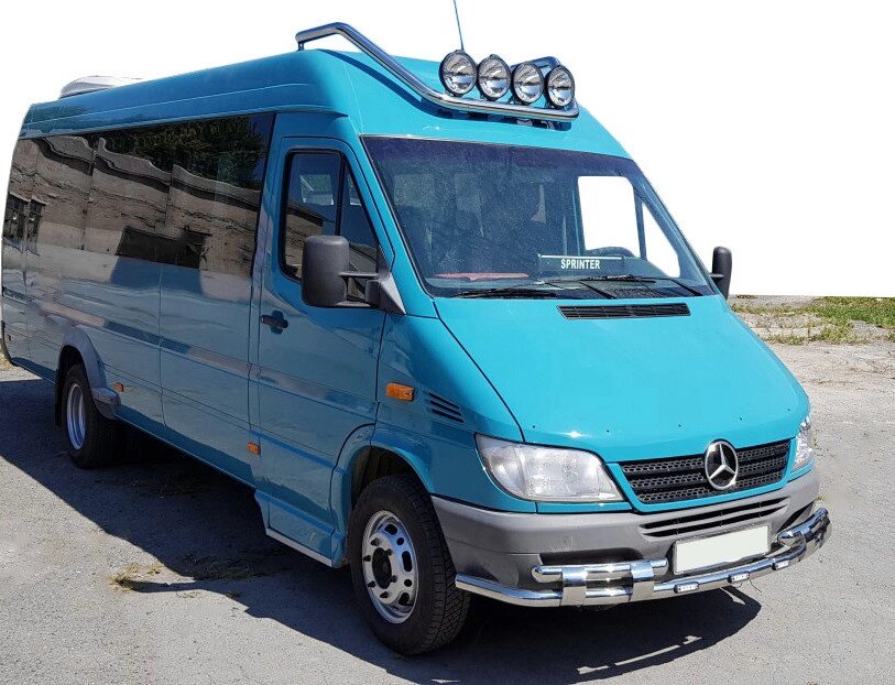 Передній захист ST015-2 (нерж.) для Mercedes Sprinter W901-905 1995-2006 рр від компанії Digital Designs Ukraine - фото 1