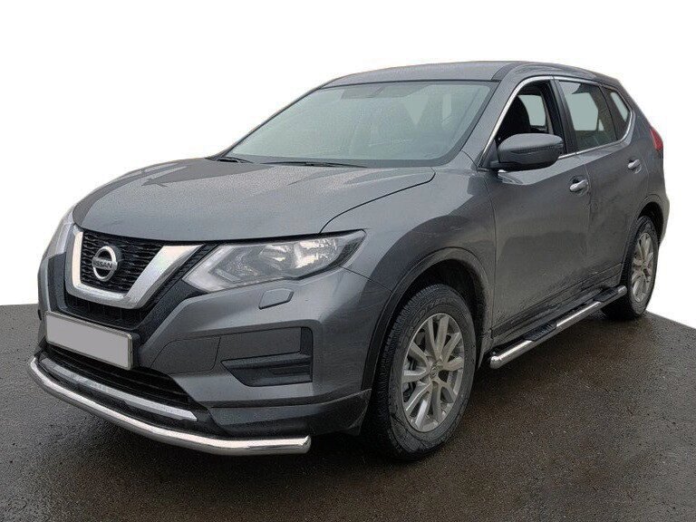 Передняя захист ST008 (нерж) для Nissan X-trail T32 / Rogue 2014-2021 рр від компанії Digital Designs Ukraine - фото 1