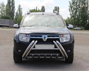 Кенгурятник WT01 (нерж) для Renault Duster 2008-2017 рр