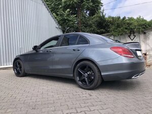 Спойлер LIP (Sunplex, чорний) для Mercedes C-сlass W205 2014-2021рр