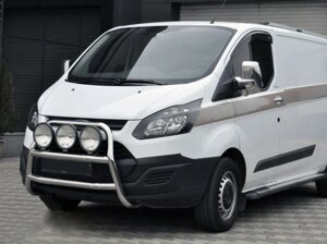 Кенгурятник WT022 (нерж.) для Ford Custom 2013-2022 рр