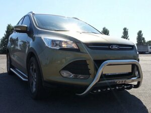 Кенгурятник WT004 (нерж.) для Ford Kuga/Escape 2013-2019 рр