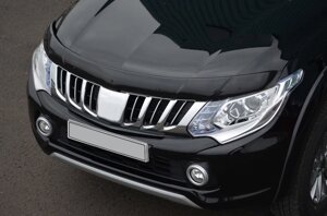 Дефлектор капоту (2015-2019, EuroCap) для Mitsubishi L200 рр