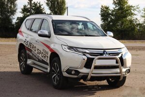 Кенгурятник WT022 (нерж) для Mitsubishi Pajero Sport 2015-2024 рр