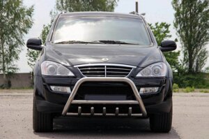 Кенгурятник WT003 (нерж) для SsangYong Kyron 2008-2024 рр