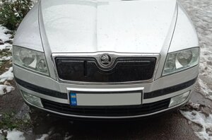 Зимова накладка на решітку (верхня) Глянцева для Skoda Octavia II A5 2006-2010рр