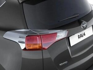 Накладки на задні ліхтарі Libao V1 2013-2016 (2 шт, пласт) для Toyota Rav 4 рр