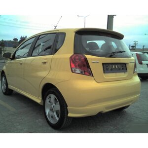 Накладка на задній бампер (під фарбування) для Chevrolet Aveo T200 2002-2008 рр