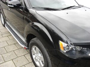 Бокові пороги Fullmond (2 шт, алюм.) для Mitsubishi Outlander 2006-2012рр