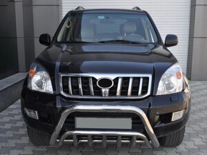 Кенгурятник низький WT002 (нерж) для Toyota Land Cruiser Prado 120