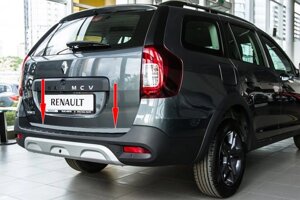 Кромка багажника (нерж) Carmos - Турецька сталь для Renault Logan MCV 2013-2022 рр