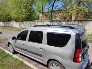 Рейлінги чорні Металеві ніжки для Dacia Logan MCV 2004-2014 рр