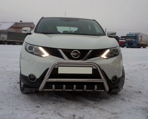 Кенгурятник WT003 (нерж) для Nissan Qashqai 2014-2021рр