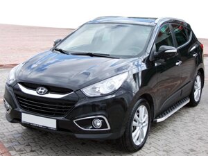 Бокові пороги BlackLine (2 шт, алюміній) для Hyundai IX-35 2010-2015рр