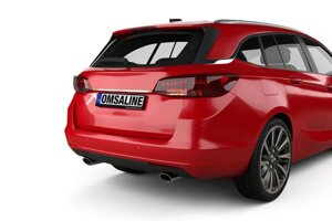 Хром планка над номером (SW, нерж) для Opel Astra K 2016-2021рр