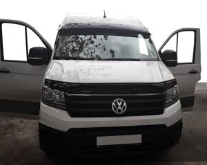 Козирьок на лобове скло (чорний глянець, 5мм) для Volkswagen Crafter 2017-2024 рр